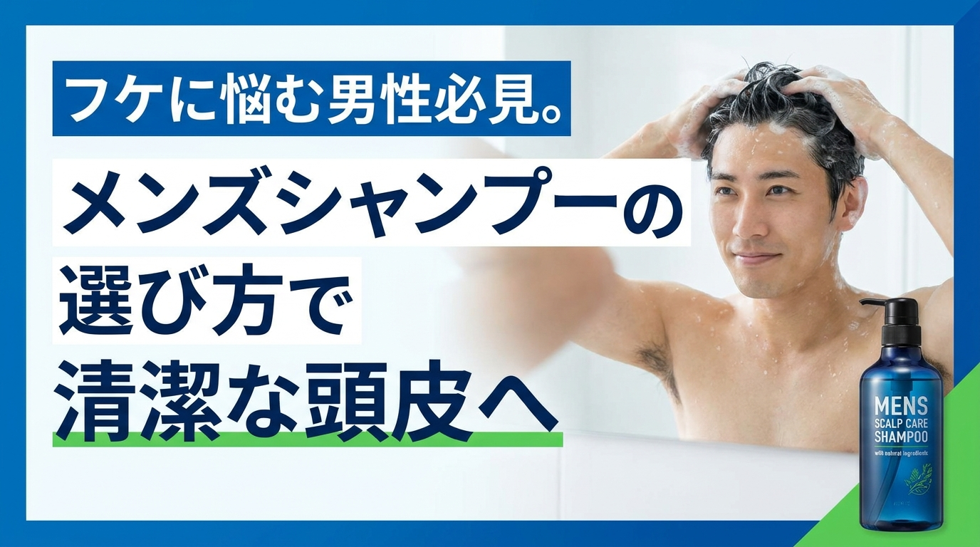 フケに悩む男性必見。メンズシャンプーの選び方で清潔な頭皮へ
