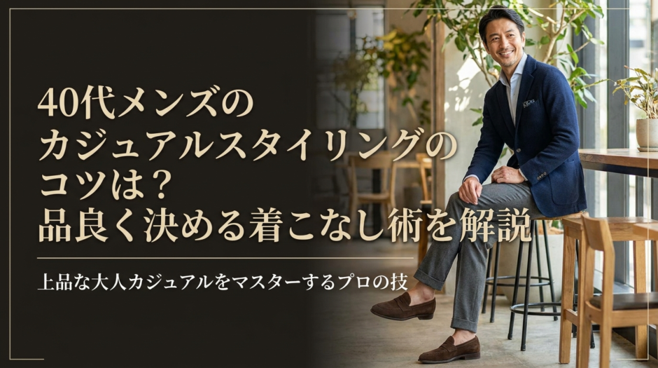 40代メンズのカジュアルスタイリングのコツは？品良く決める着こなし術を解説