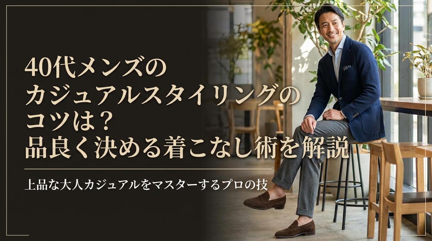 40代メンズのカジュアルスタイリングのコツは？品良く決める着こなし術を解説