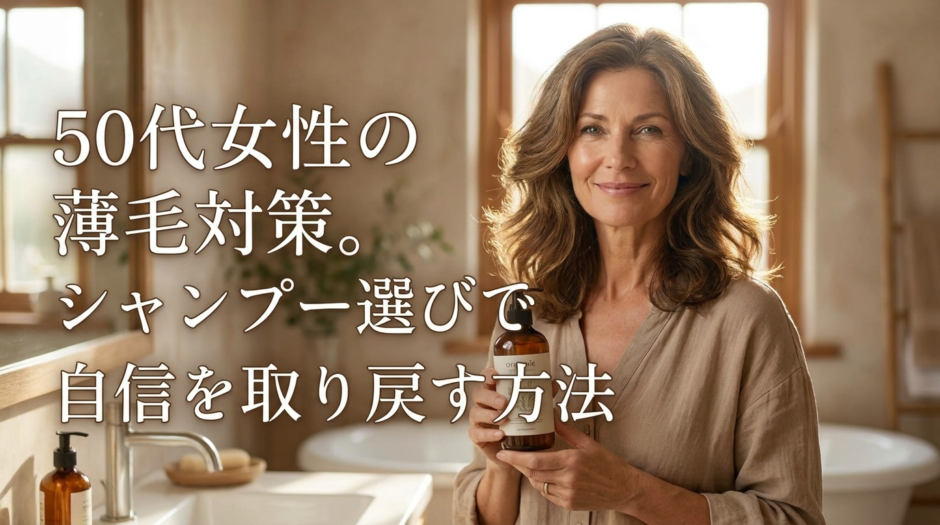 50代女性の薄毛対策。シャンプー選びで自信を取り戻す方法