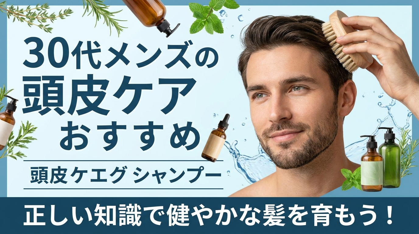 30代メンズの頭皮ケアおすすめ。正しい知識で健やかな髪を育もう！