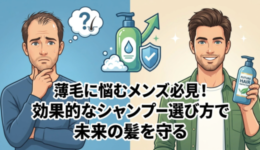 薄毛に悩むメンズ必見！効果的なシャンプー選び方で未来の髪を守る