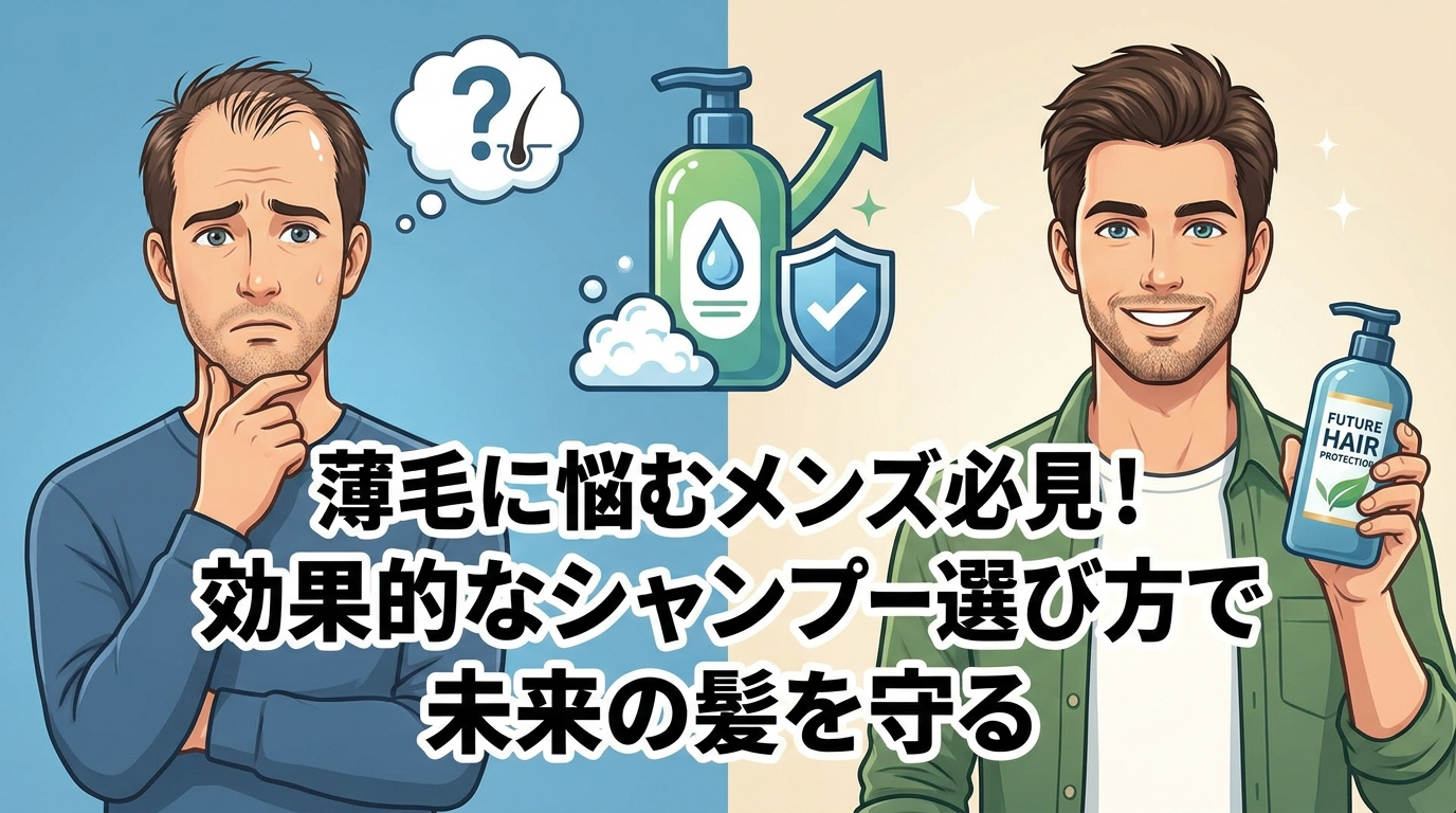 薄毛に悩むメンズ必見！効果的なシャンプー選び方で未来の髪を守る