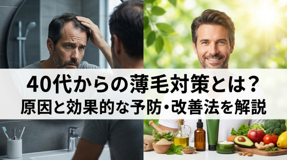 40代からの薄毛対策とは？原因と効果的な予防・改善法を解説