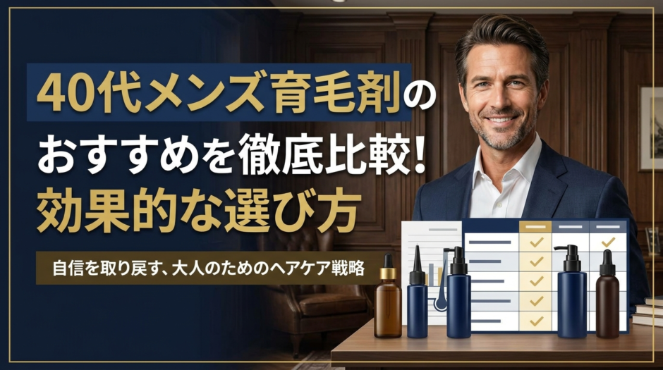 40代メンズ育毛剤のおすすめを徹底比較！効果的な選び方