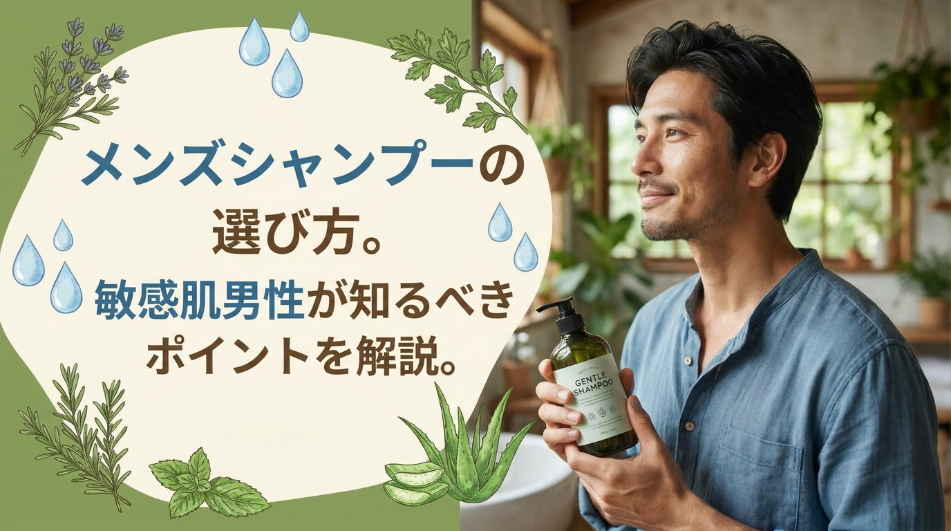 メンズシャンプーの選び方。敏感肌男性が知るべきポイントを解説。