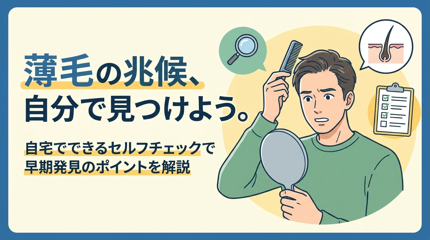 薄毛の兆候、自分で見つけよう。自宅でできるセルフチェックで早期発見のポイントを解説