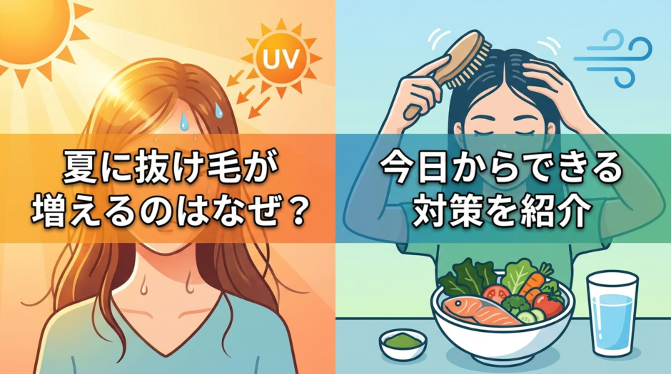 夏に抜け毛が増えるのはなぜ？今日からできる対策を紹介